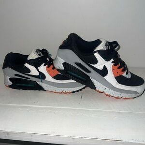 Nike Air Max 90 in Black, White, and turf Orange